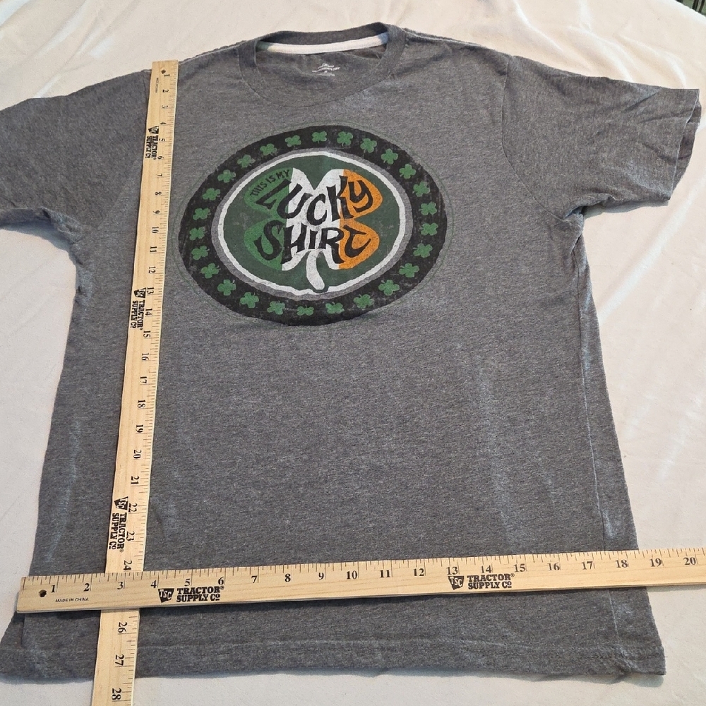 Gray Lucky Shirt Graphic Tee